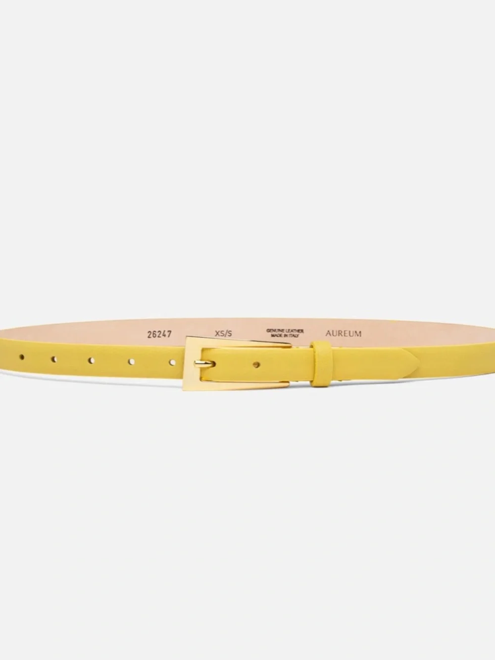 AUREUM Canary Yellow Mini No.10 Belt Leather Belt